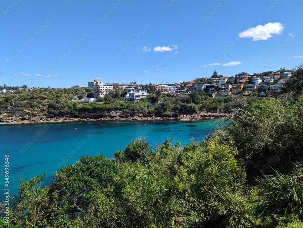The lush vegetation around the beautiful, turquoise little cove called Gordon's Bay in Sydney, NSW, Australia,