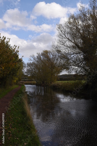 a view of the stourbridge canal to the stewponey for the tow path