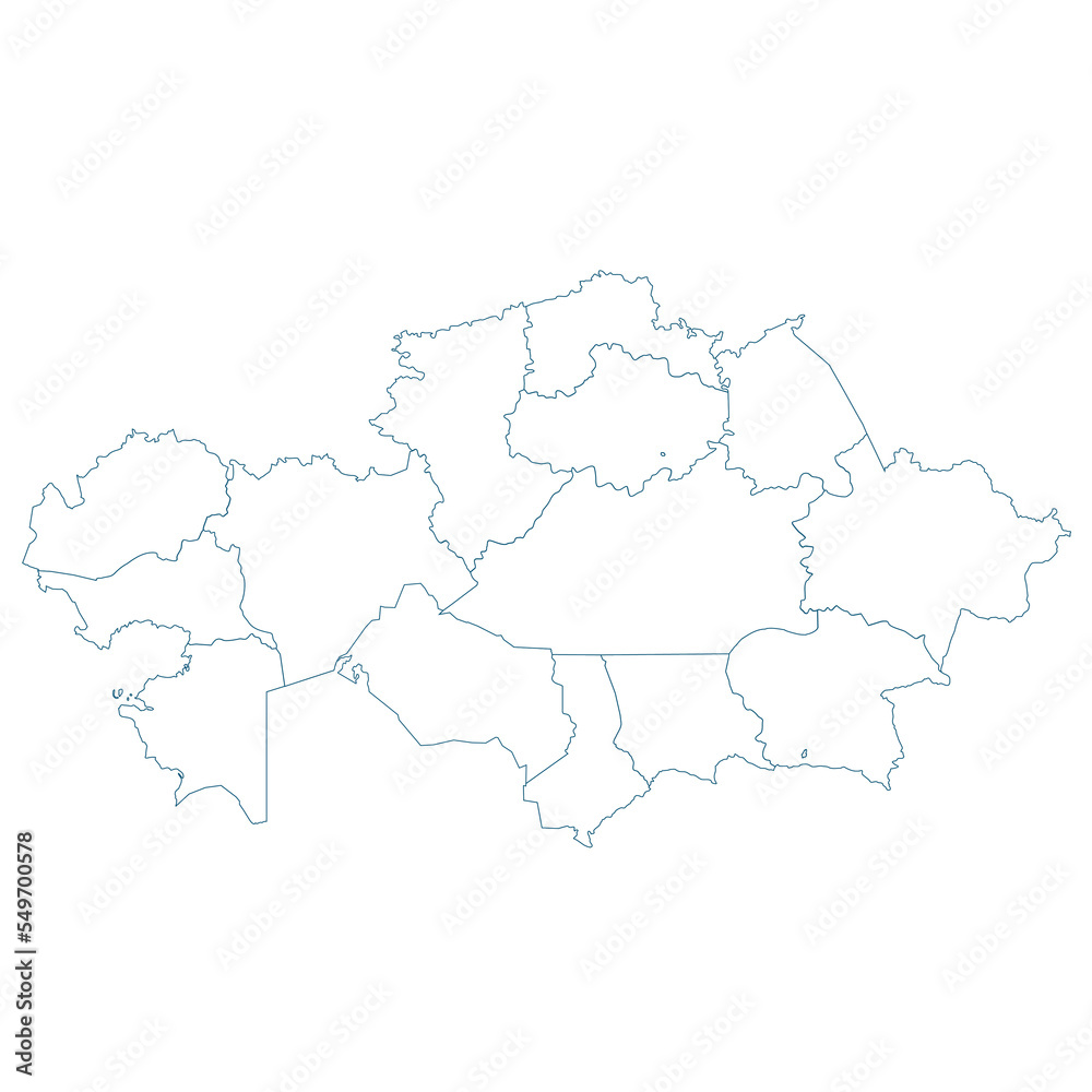 Kazakhstan map with all provinces and capital city Kazakhstan map with all provinces and capital city