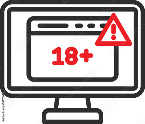 restricted age Vector Icon

