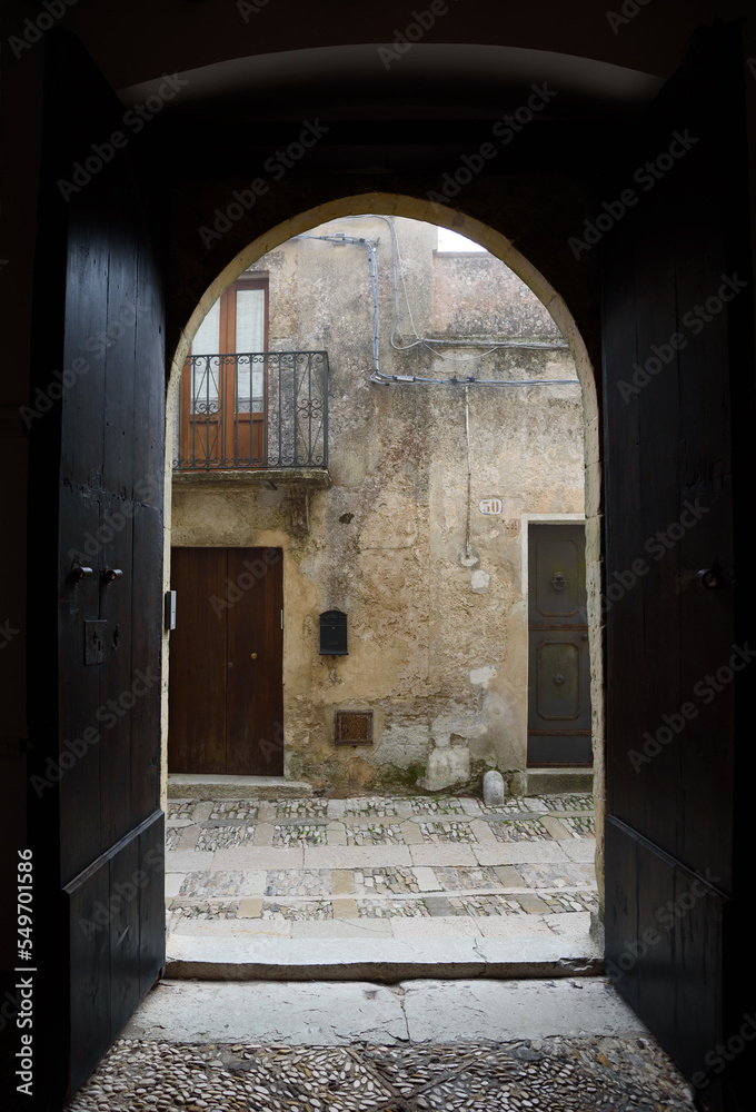 Obraz premium Street view in Erice.