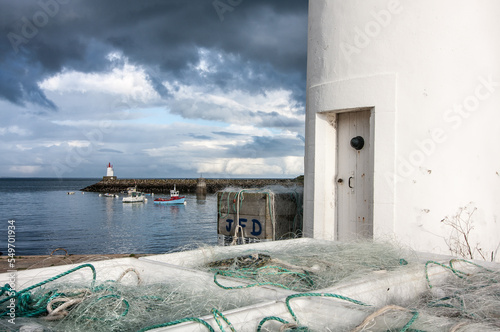 Port de Sauzon à Belle île en mer dans le Morbihan en Bretagne photo