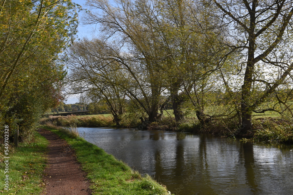 a view of the stourbridge canal to the stewponey for the tow path