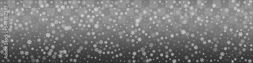 Silver Snow Vector Transparent Panoramic