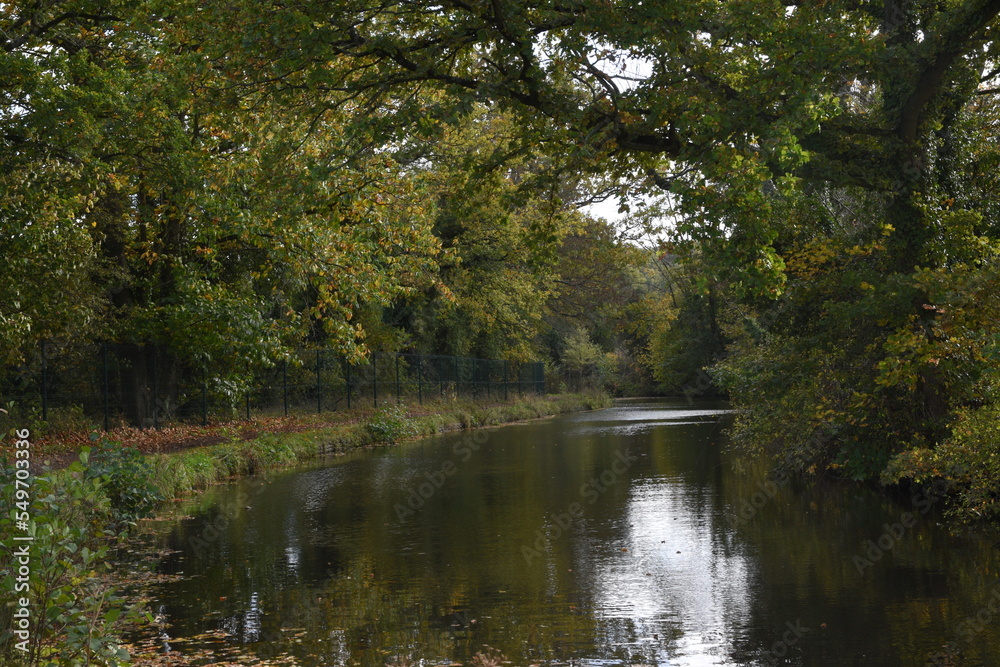 a view of the stourbridge canal to the stewponey for the tow path