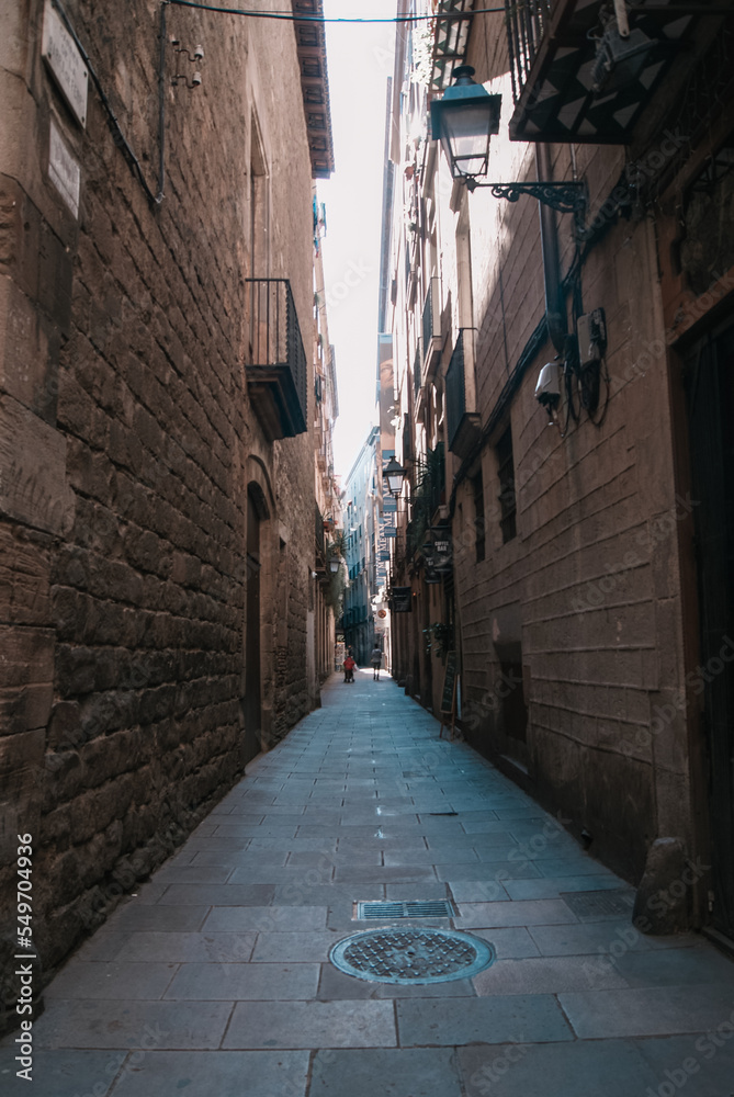 In the streets of Barcelona