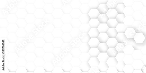 Abstract background with seamless geometric pattern . Geometry pattern hexagon. Hexagonal netting. Honeycomb background. Abstract vector background. 3D abstraction of nanotechnology and science .	
