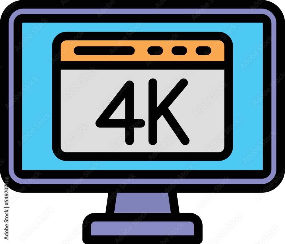 4k Display Vector Icon
4k Display Vector Icon