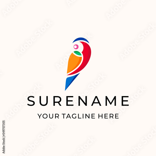 Free Download animal Parrot bird vector logo design inspirations custom logo design  - GFXLoad