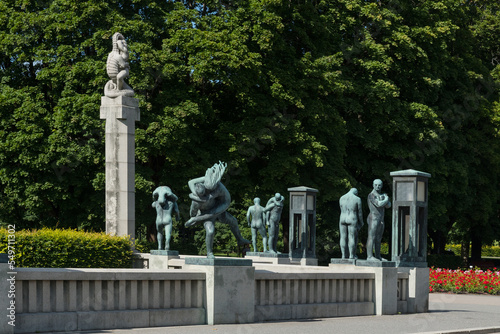 Skulpturen Park- Frogner Park Gustav Vigeland in Oslo, Norwegen 