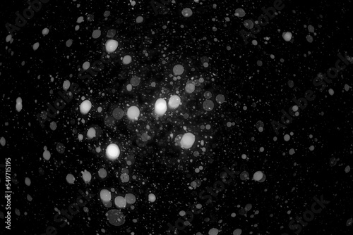 a snow on the black backgrounds