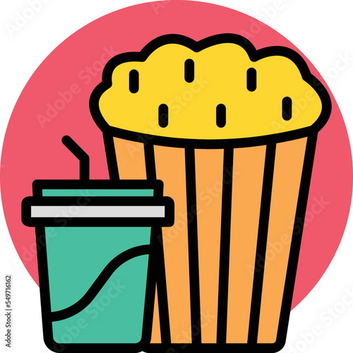 Popcorn Vector Icon
