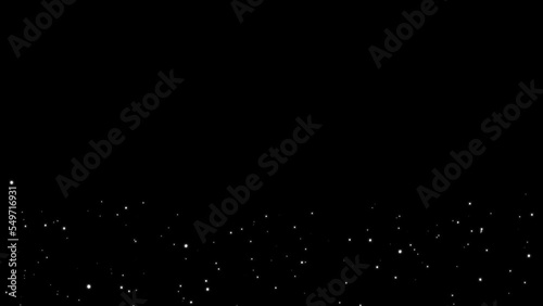 Animation of white particles floating and disappearing