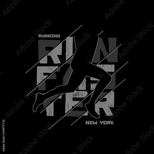 run faster typography for print t shirt	