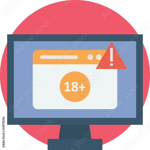 restricted age Vector Icon
