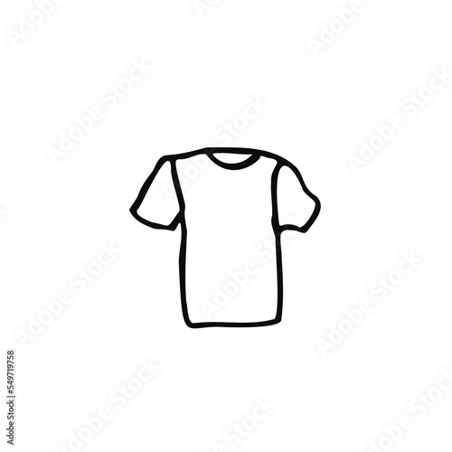 T-shirt in doodle style - hand drawn vector drawing