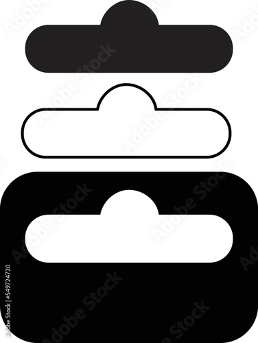 Euro hook icon on white background. Euro hook outline sign. flat style.