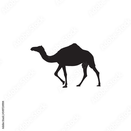 Camel icon. Simple style Saudi Arabia travel big sale poster background symbol. Camel brand logo design element. Camel t-shirt printing. Vector for sticker.