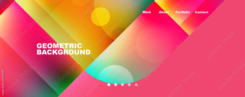 Abstract background - squares and lines composition created with lights and shadows. Technology or business digital template