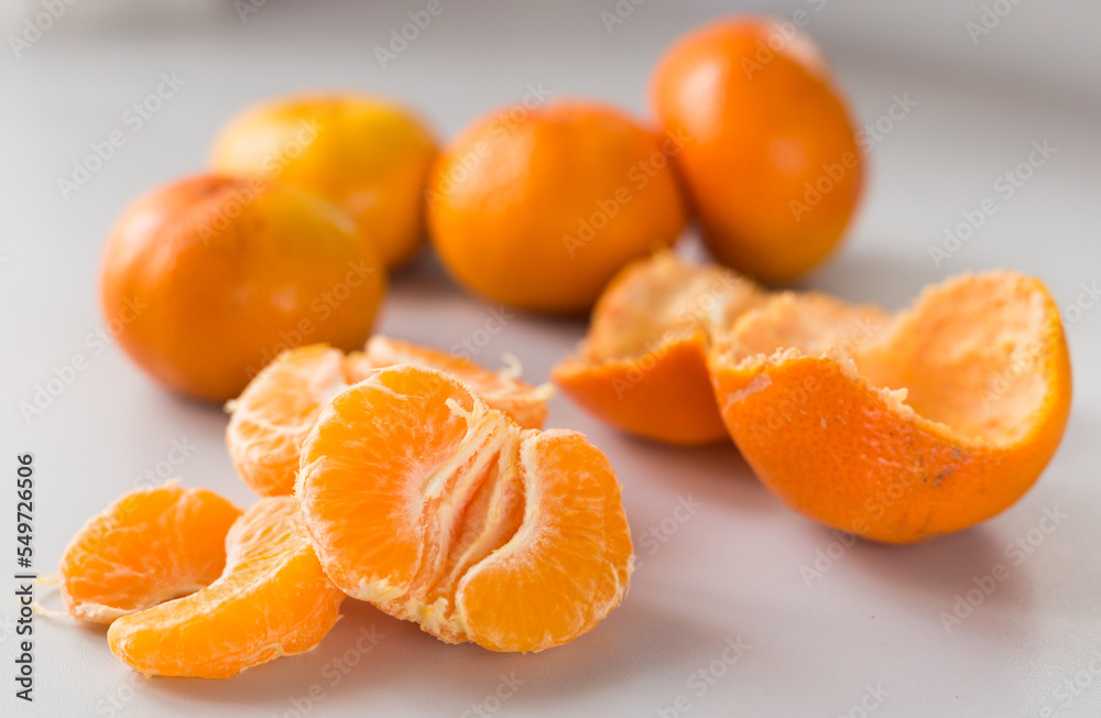 fresh tangerines on white background fresh tangerines on white background