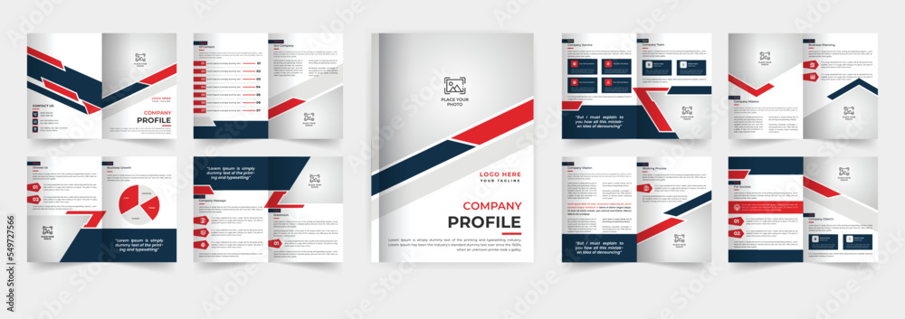 Company profile brochure template design multipage business brochure template