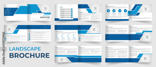 16 Pages landscape company profile  corporate brochure design