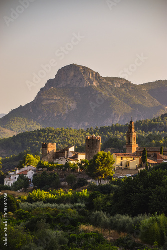 Views of Argelita and the three towers, at Alto Mijares (Castellón, Spain)