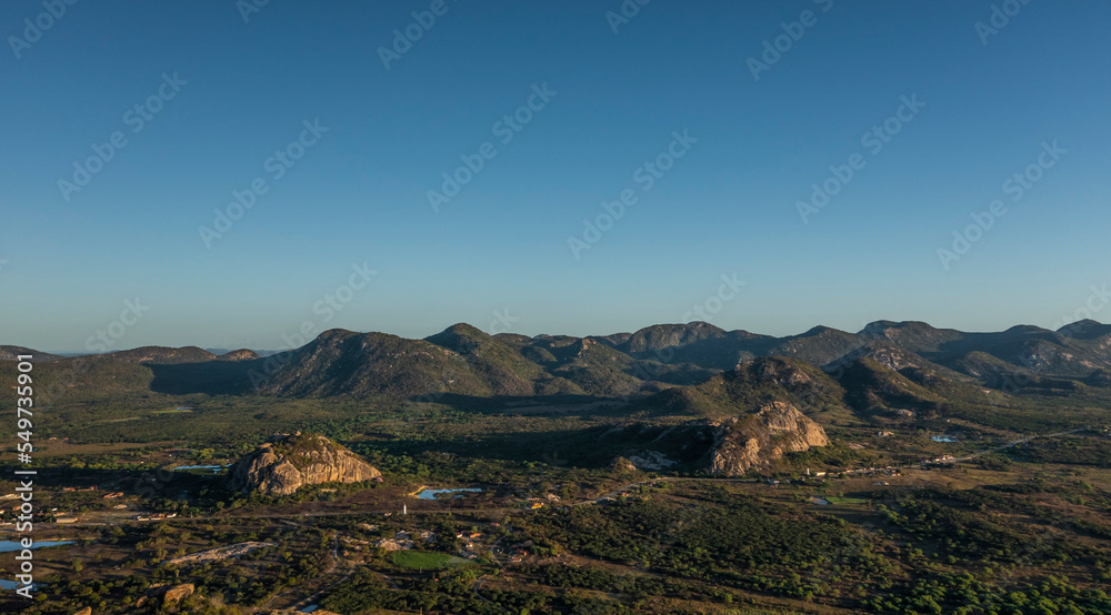 Aerial view of Chicken Mountain, Quixada, Brazil. Aerial view of Chicken Mountain, Quixada, Brazil.