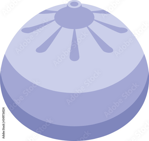 Dumpling food icon isometric vector. Chinese baozi. Steam dimsum