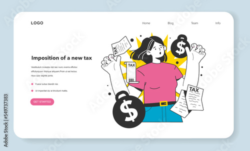 Imposition of a new tax as a financial inflation cause web banner