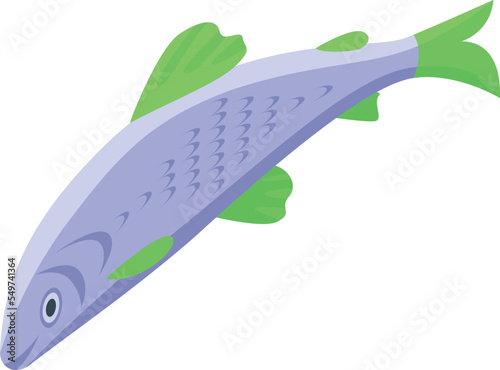 Herring fish icon isometric vector. Pacific sea. Marine seafood