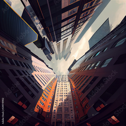 The sky in the city