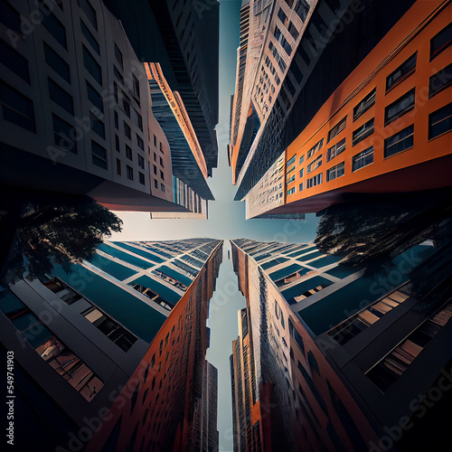 The sky in the city