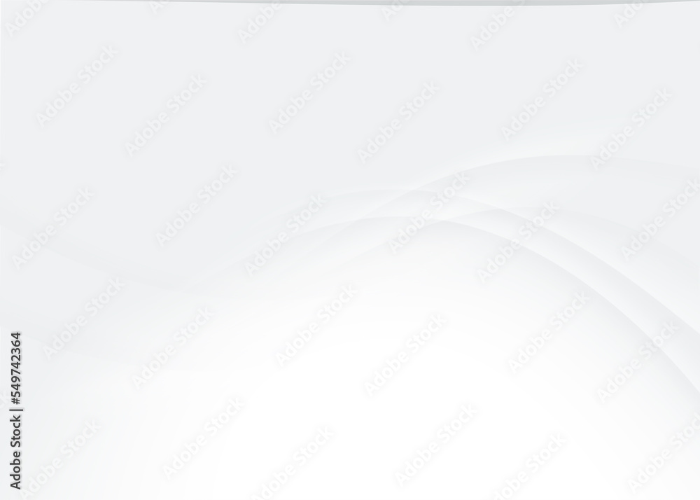 Obraz premium Soft and smoot minimal curvy lines background with white and grey color theme.