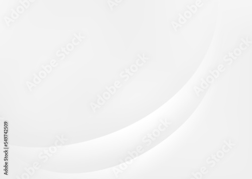 Soft and smoot minimal curvy lines background with white and grey color theme. © HAKKI ARSLAN