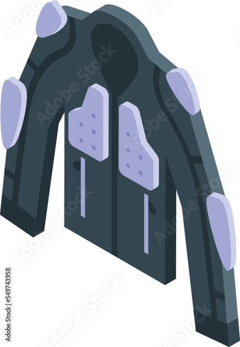 Biker jacket icon isometric vector. Motorcycle uniform. Safety driver
