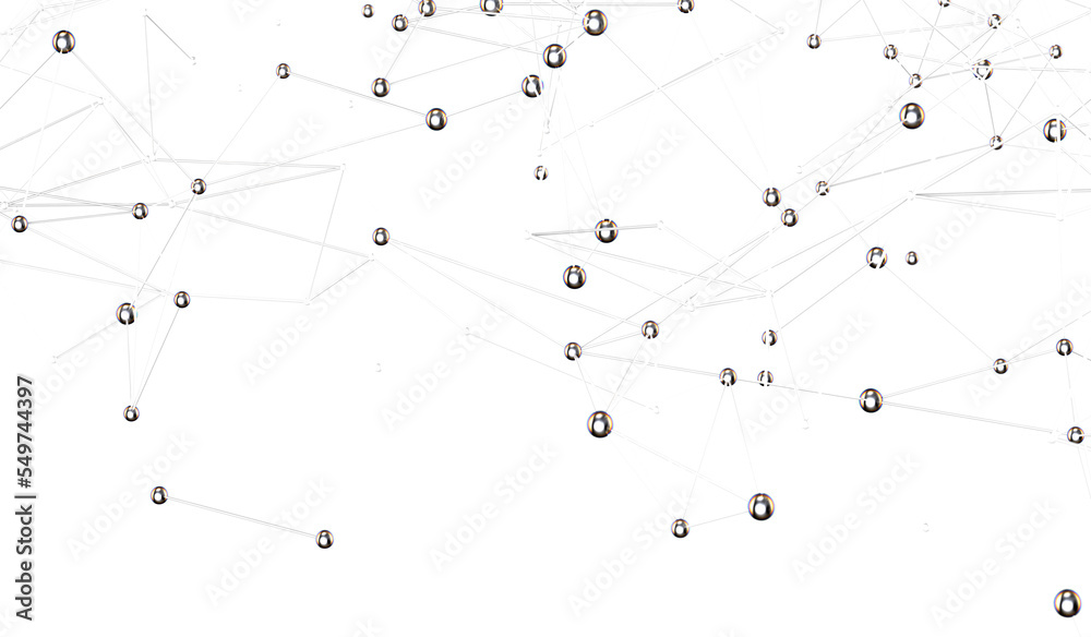 Abstract technology futuristic network - fantasy plexus background. 3D rendering Abstract technology futuristic network - fantasy plexus background. 3D rendering