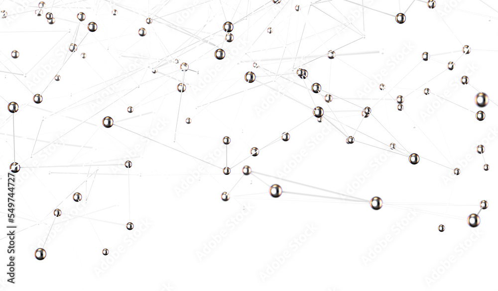 Abstract connected dots and lines. Concept of AI technology, Motion of digital data flow. Abstract connected dots and lines. Concept of AI technology, Motion of digital data flow.