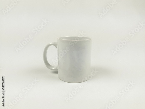 mock up mug. Template of a white mug on the white background