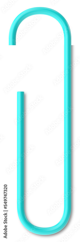 Paper clip with shadow, 3D paperclip. 3D illustration. Paper clip with shadow, 3D paperclip. 3D illustration.