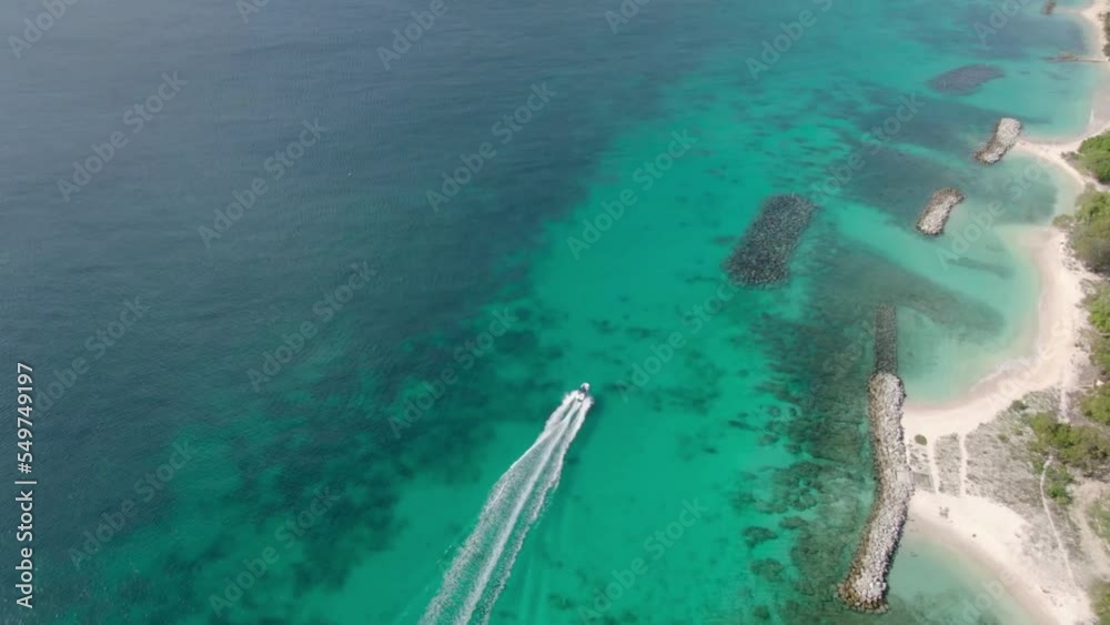 A coastline of tropical island. Aerial view A coastline of tropical island. Aerial view