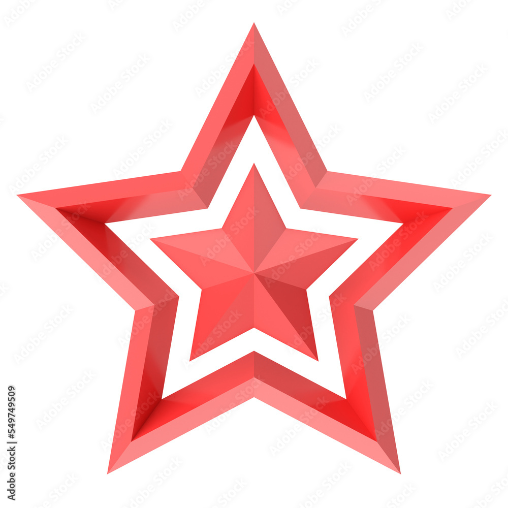 Obraz premium 3D star. 3D illustration.