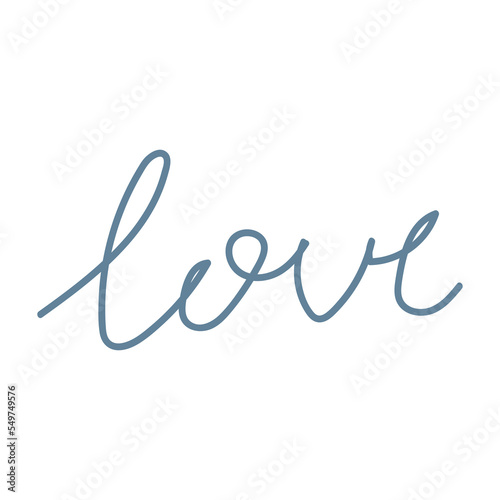 Vector lettering isolated on white background - Love