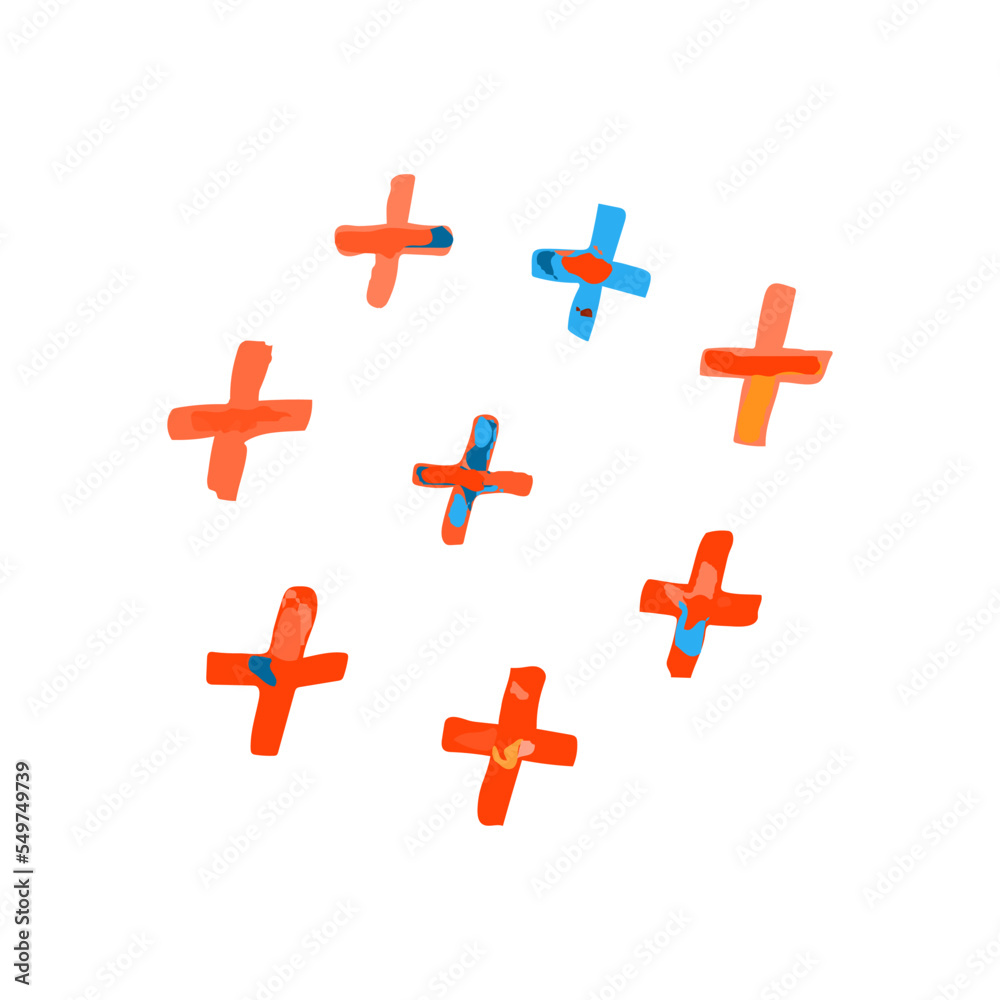 Obraz premium Vector Abstract Doodle Pattern Isolated on White Background