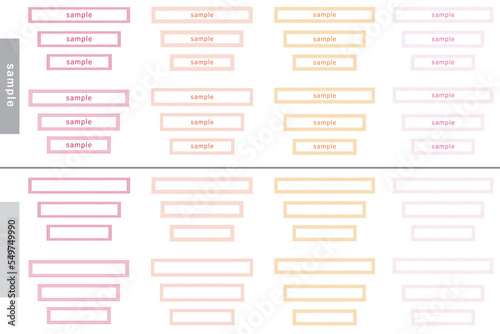 細い線のかわいいフレーム枠