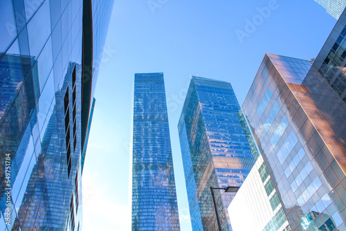 High-rise buildings against the sky. Skyscraper