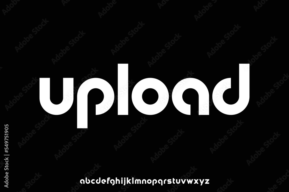 Unique modern bold font vector