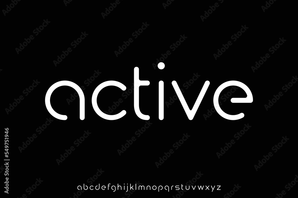 Modern display font vector minimalist design