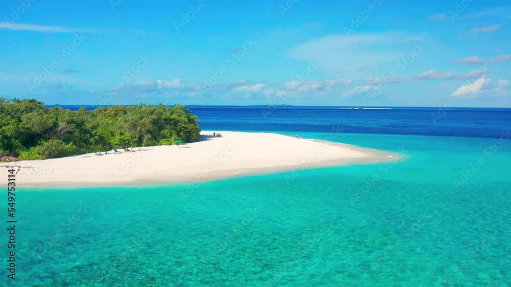 Aerial view of white sand beach and turquoise sea on tropical island Ukulhas, Maldives. Aerial view of white sand beach and turquoise sea on tropical island Ukulhas, Maldives.