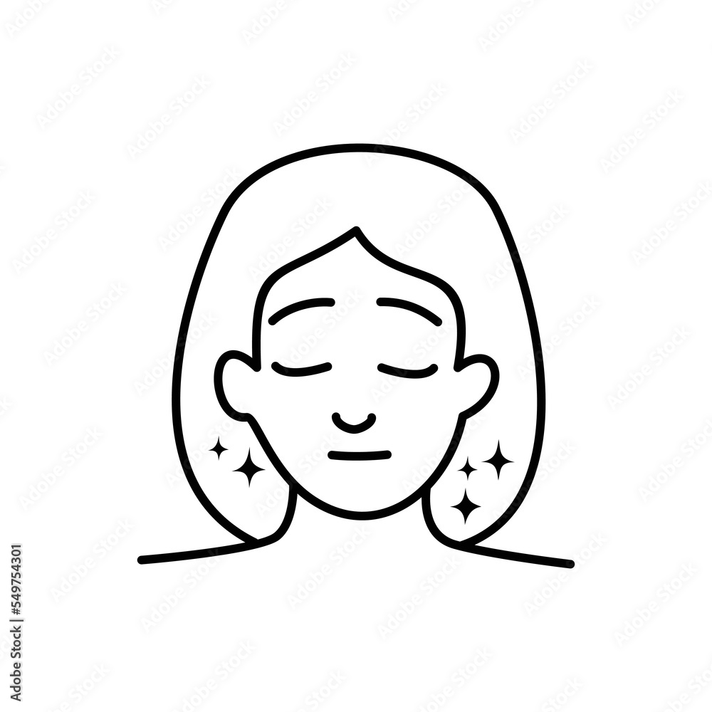 woman skin care icon design. line healthy skin sign and symbol. makeup vector illustration. woman skin care icon design. line healthy skin sign and symbol. makeup vector illustration.